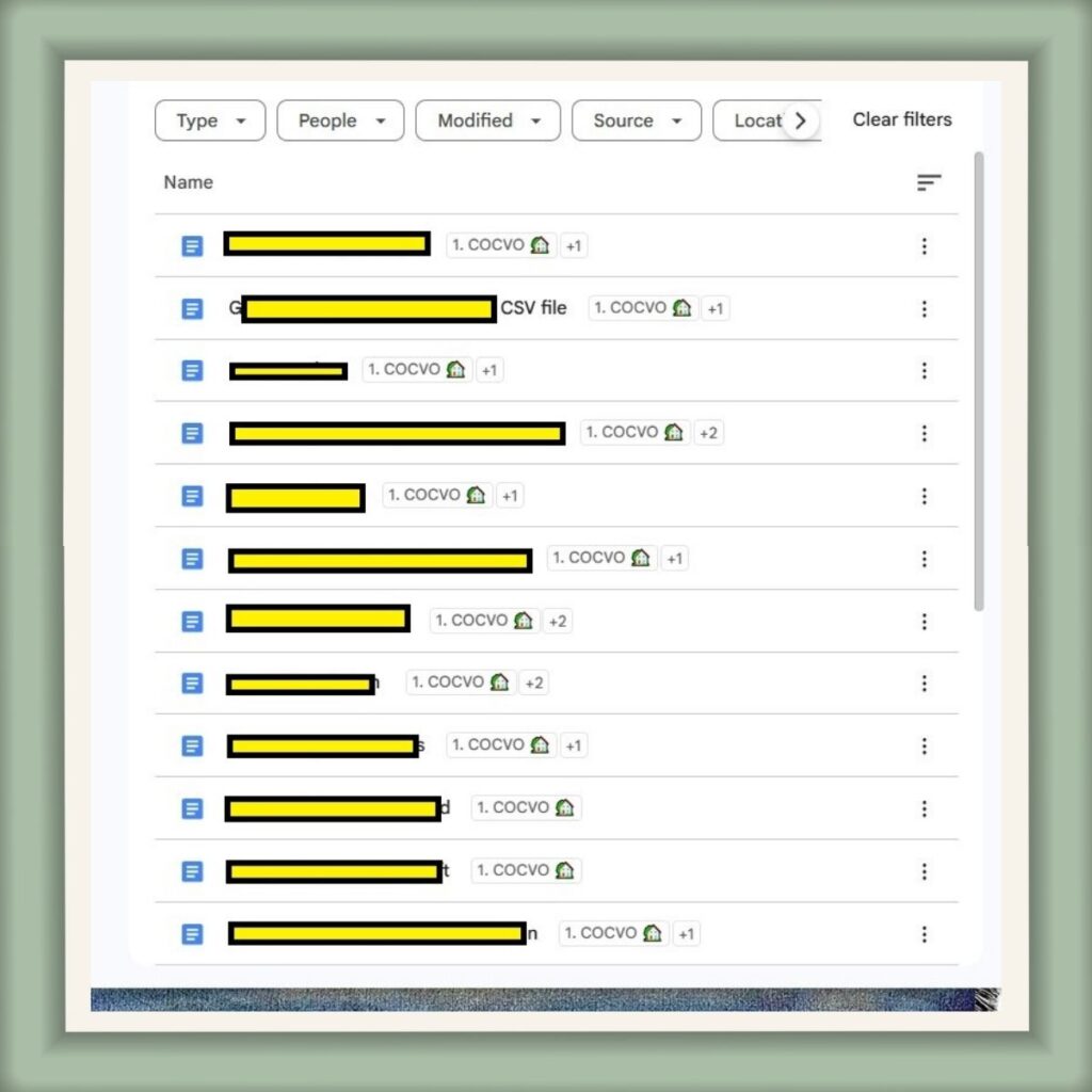 Drive folders with labels